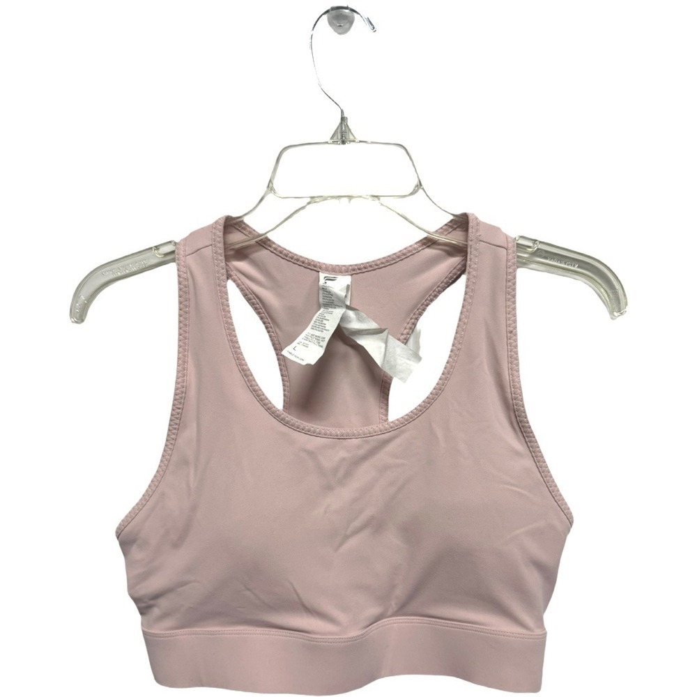Fabletics Baby Pink Medium Support Sports Bra Workout Gym Athletic Size Large